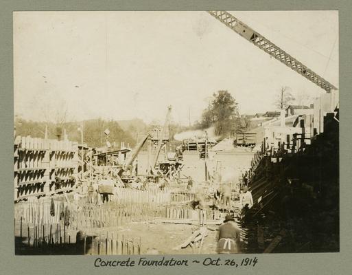 Title handwritten on photograph mounting: Concrete Foundation