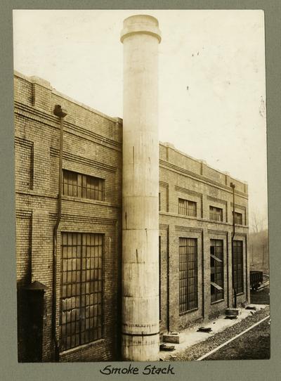 Title handwritten on photograph mounting: Smoke Stack