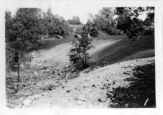 Earth-filled dam at Bardstown Lake