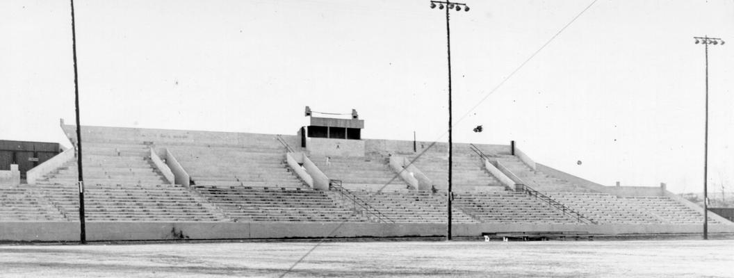 Project #1627 District 1: Improvements to the Murray State Teachers College Stadium in Murray, KY, were provided by Project #1627, completed March 13, 1936. This stadium was practically completed under K.E.R.A. View photographed December 21, 1936