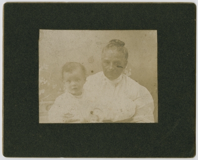 Unidentified woman and child