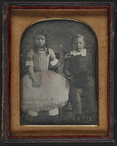 Two children, possibly Elodie and Benjamin Hardin Helm, Jr