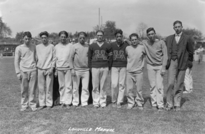 High School track teams, Louisville Manual High School, second in tournament