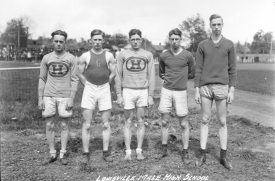 High school track team, Louisville Male High School, winner of 1921 interscholastic track meet