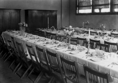 Table set for banquet