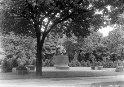 Patterson statue and landscape