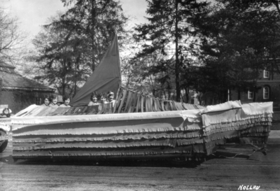 Sailboat parade float, May Day