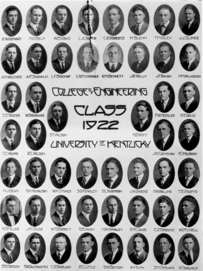 College of engineering class of 1922