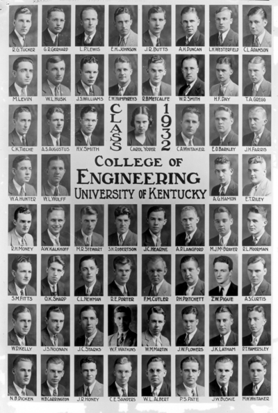 College of engineering class of 1932