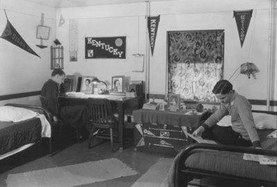 Two men in dorm room