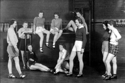 Women's tap dancing class