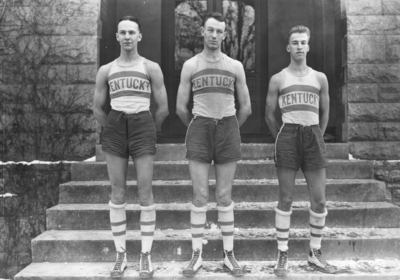 Three members of  men's basketball team, 1920-1921 season, see 1921 Kentuckian