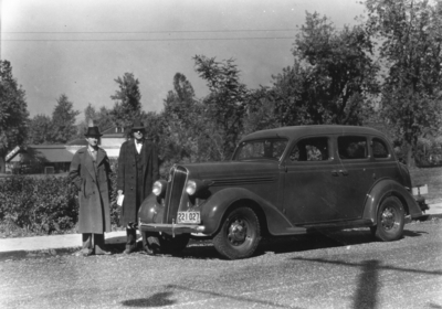 Two men and a car