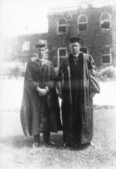 Two unidentified men, Commencement