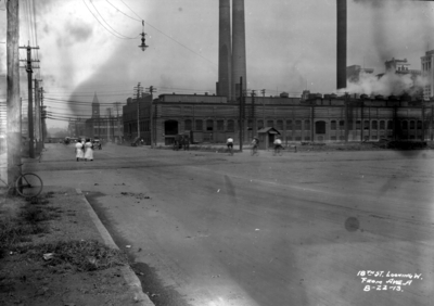 Eighteenth street crossing and Avenue A, looking west, Birmingham grade elimination, Birmingham, Alabama