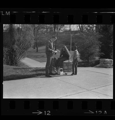 Elderly man on porch