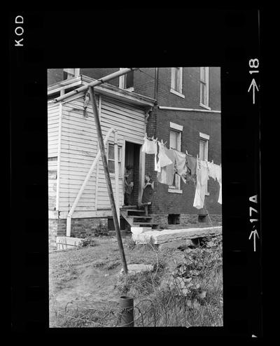 Woman and children on steps