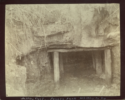 Entrance to a Jellico coal mine at Jones Knob in Whitley County, Kentucky