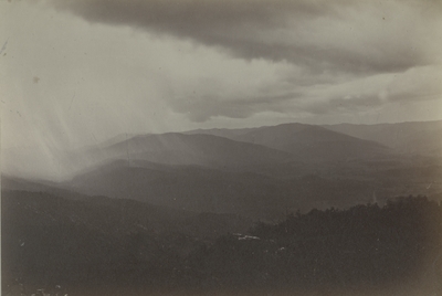 View of a rain storm from an unidentified Pinnacle