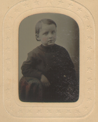 Young boy with black clothing