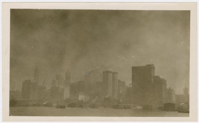 New York skyline, taken from the Aquitania