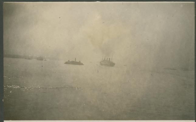 View in New York Harbor taken from the Aquitania