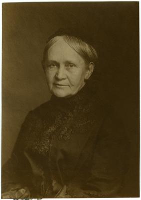 Susan Goodloe (Hart) Shelby (1839-1923), wife of Edmund Pendleton Shelby;                              Mrs. Edmund P. Shelby noted on back paper-frame