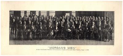 Morgan's Men Reunion; typed on front,                              MORGAN'S MEN. / At the Cincinnati Chamber of Commerce, Guests of Seventh Ohio Cavalry, Sept. 7 1898