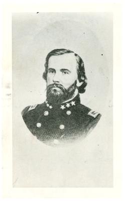 Brigadier General John Hunt Morgan C.S.A.; Morgan in uniform as a brigadier general, reproduction print