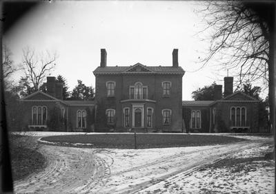 Henry Clay's estate, Ashland, exterior;                          Ashland handwritten on envelope