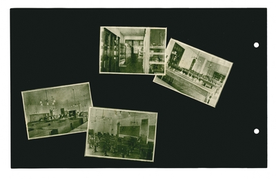 (4) photographic prints showing classrooms and laboratories