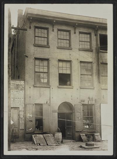 Building on N. Mill Street, east side, where Cassius Clay ran his anti-slavery paper The True American, Lexington, KY