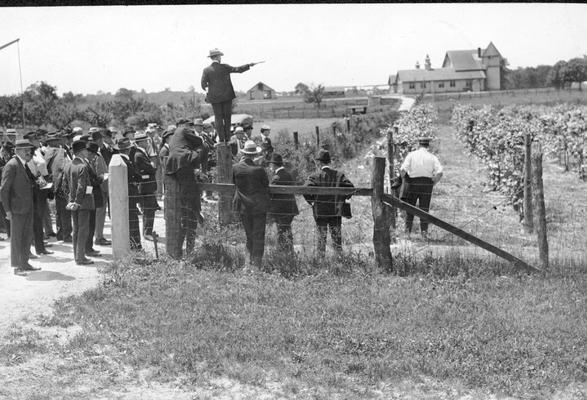 Farm management class on a farm