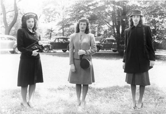 Students in sewing competition, 1947