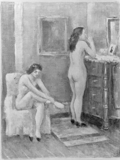 Nude women dressing