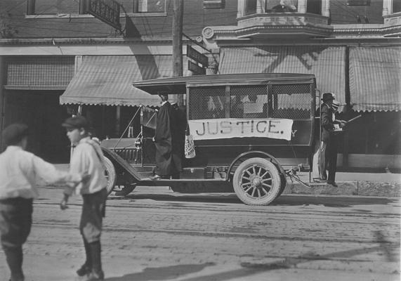 May Day Parade, car with 