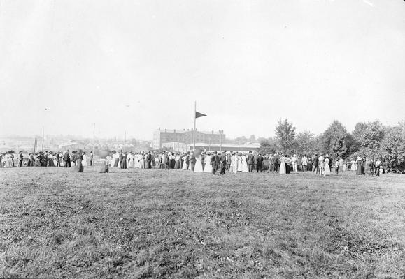 Flag Rush, competition between freshmen and sophomore classes during Commencement festivities, 1909