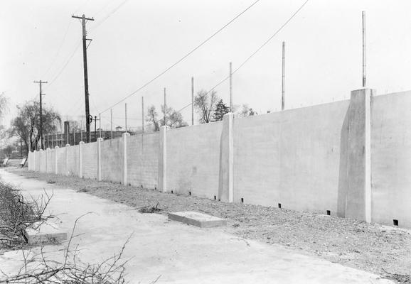 Fence surrounding the stadium