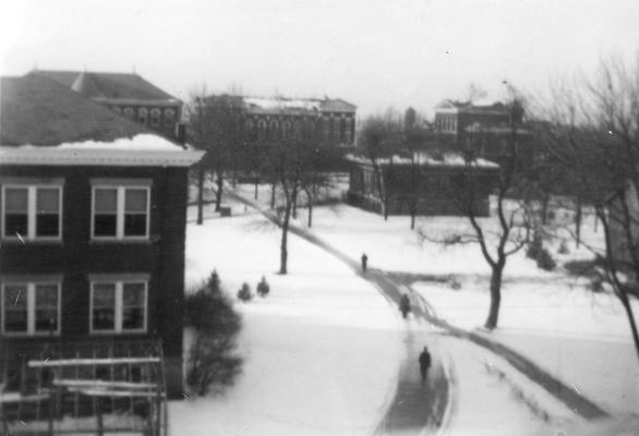 View from a University Archives window located in King Library