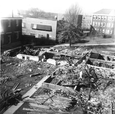 View from a University Archives window located in King Library