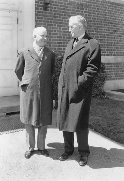 Convocation at Memorial Hall, Robert Milliken (speaker) and President Frank L. McVey