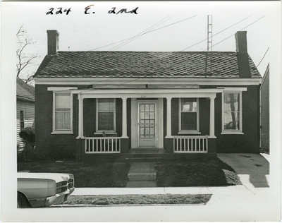 224 East 2nd [Second] street. Antebellum house built before 1855