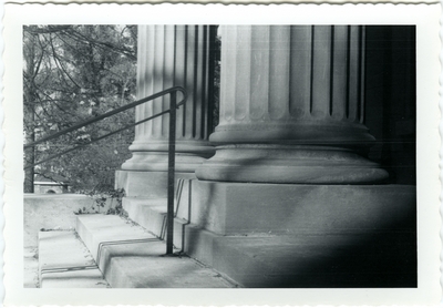 251West 2nd [Second] street. Lexington Public Library Central Branch, built in 1906 due to a gift from the Andrew Carnegie Foundation. Currently the Carnegie Center for Literacy and Learning; steps and column detail