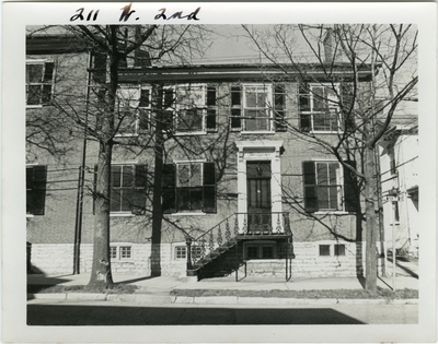 211 West 2nd [Second] street. Built in 1814 also the rear portion of the Bodley house