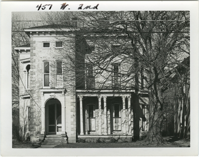 457 West 2nd [Second] street. Designed and built by John McMurtry. Not antebellum