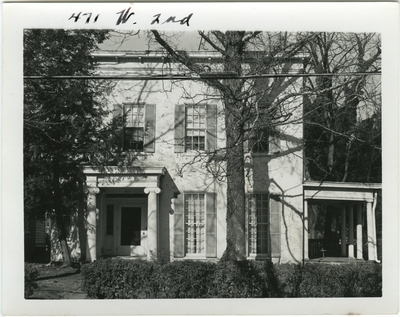 471 West 2nd [Second] street. Built for Richard Pindell in 1839