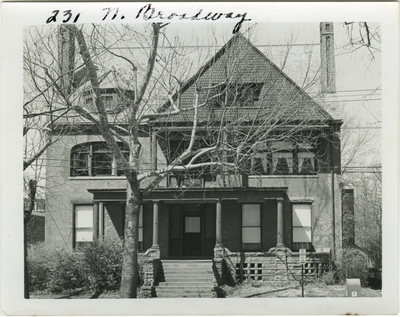 231 North Broadway. Built by and for Thomas K. Layton in 1839. Enlarged for John S. Clark after 1882