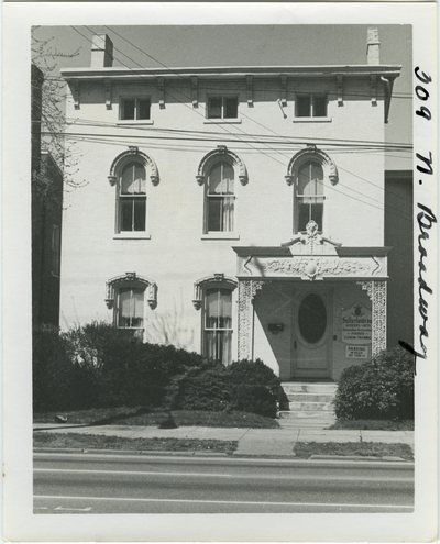 309 North Broadway. Built by and for John Holmes after 1838