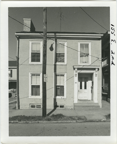 155 East 2nd [Second] Street. Built before 1818 by Kennedy and Brand. Owned by David A. Sayre and Stephen G. Sharp