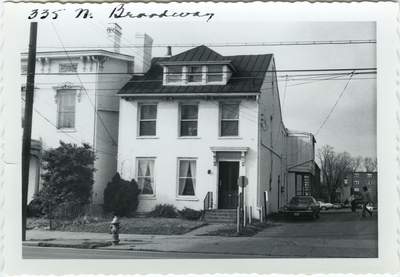 335 North Broadway, right side view, duplicate. Built for William Newberry, purchased soon after by Jabez Beach in 1841
